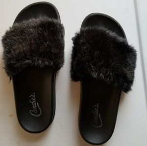 FAUX FUR SLIDES
